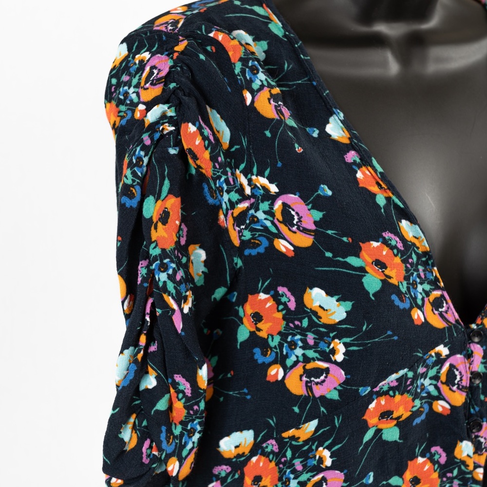 Zara floral peplum blouse size S - Picture 5 of 12
